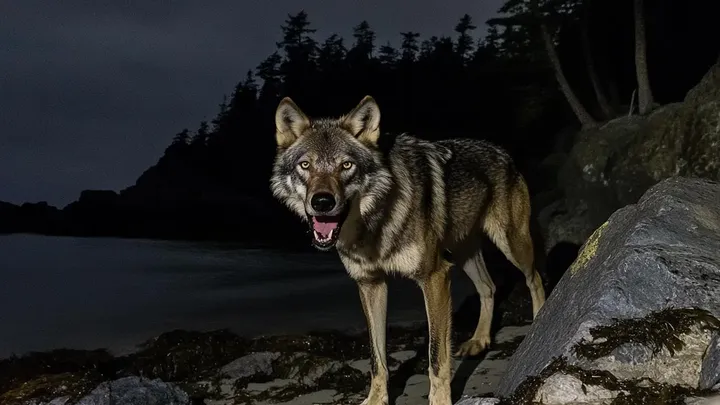 Frau folgt Wolf ins Meer, nachdem er sich ihr am Strand genähert hat - was sie fand, brach ihr das Herz