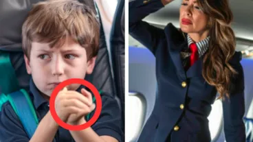 Junge macht während des Fluges seltsame Handzeichen - als die Stewardess den Grund erkennt, befiehlt sie die Landung des Flugzeugs