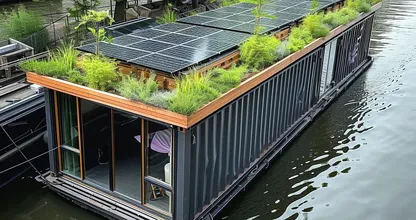 Incroyable ! Comment un duo hollandais a transformé un vieux conteneur d'expédition en un pays des merveilles flottant