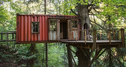 You think it's just a regular container in a tree, but wait until you see the inside!