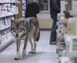 Wolf Breaks Into Pharmacy – What It Brings Leaves Pharmacist Speechless