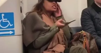 Rude passenger gets an equally rude awakening from the rest of the train 