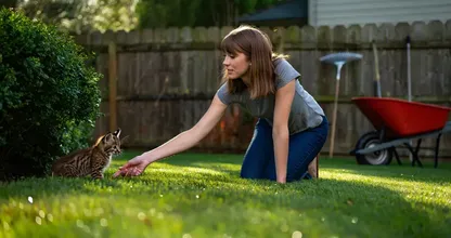 裏庭で発見された子猫が、実は全く別のものだった