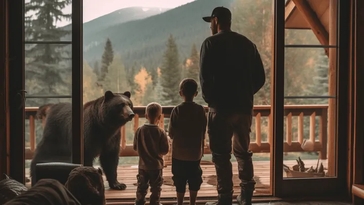 Bear Waves To Family Every Morning - One Day Dad Follows Him And Makes A Strange Discovery
