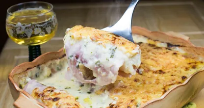 Das wohl leckerste cremige Chicorée-Schinken-Käse-Gratin.