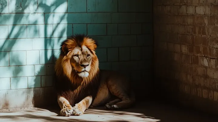 Leeuw weigert dagenlang te bewegen-dierenarts kon het niet geloven toen ze ontdekten waarom
