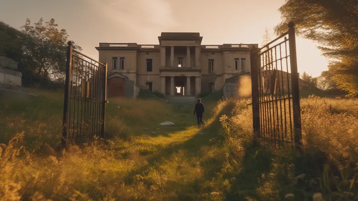 A son inherits his father's abandoned manor and realizes that he has been lied to for years