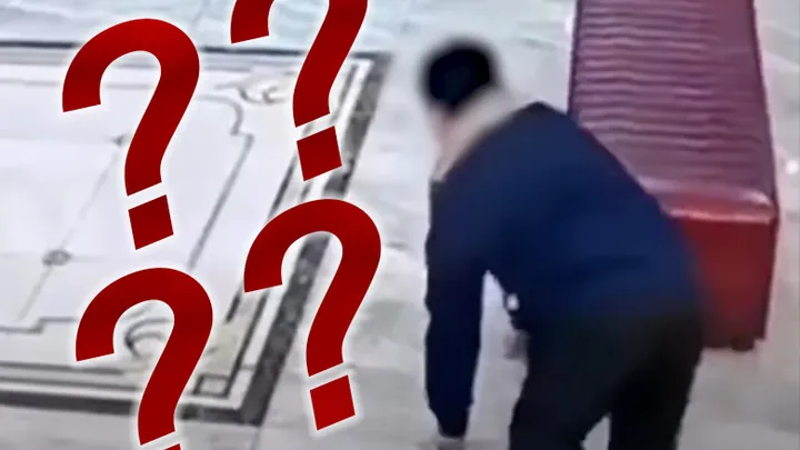 You won't believe why this man was crawling on the floor