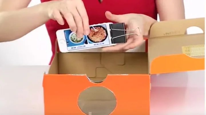 Genius! He puts his smartphone into an empty shoe box and look what happens!