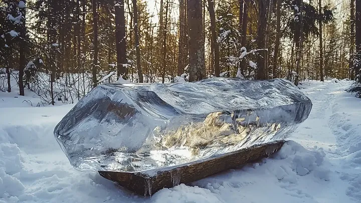 Un contadino andò nel bosco a cercare legna da ardere, ma trovò qualcosa di agghiacciante racchiuso nel ghiaccio.