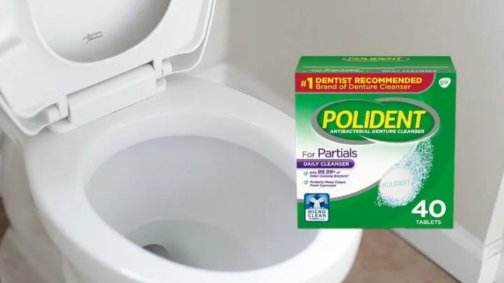 Getta una pastiglia per la pulizia della dentiera nella tazza del gabinetto e questo è quello che succede