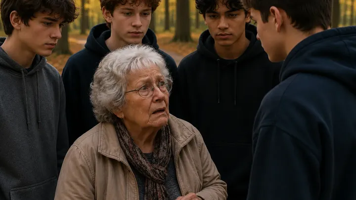 Teens Gather Around Elderly Woman. She Bursts Into Tears When They Say This 