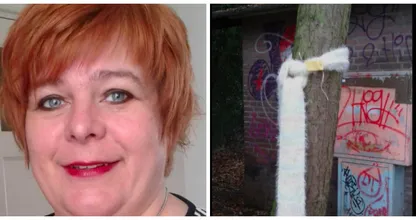Wat een heldin! Natasja hangt sjaals op aan bomen om dak- en thuislozen een warme winter te bezorgen!