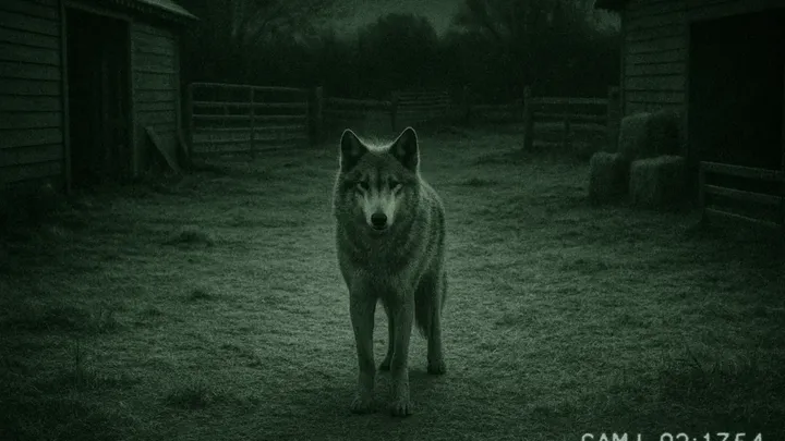 Old Farmer Spots Wolf on Security Cam – What Happens When He Opens the Barn Door Is Unbelievable