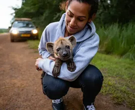 女性が道路脇で迷子になった子犬を救出 – その子犬が成長した姿に彼女は驚愕した