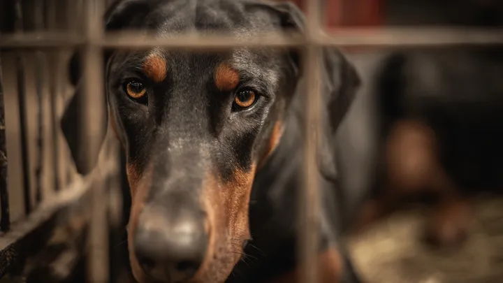 Cane rifiutato comprato all'asta da un giovane uomo: poi scopre la terribile verità..