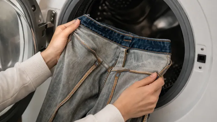 Sie legt ein Paar Jeans über Nacht in den Gefrierschrank - was am nächsten Morgen passiert