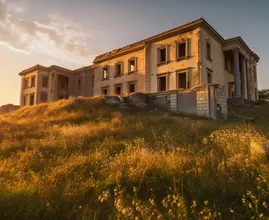 A son inherits his father's abandoned manor and realizes that he has been lied to for years