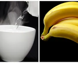 Todas las mañanas ella comienza su día con un vaso de agua tibia y un plátano