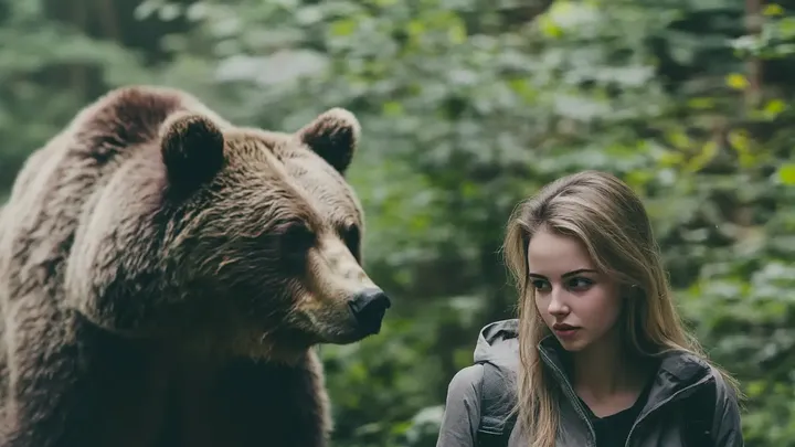 두 마리의 곰이 그녀를 숲으로 몰아넣었습니다-그녀가 발견한 것은 끔찍했습니다
