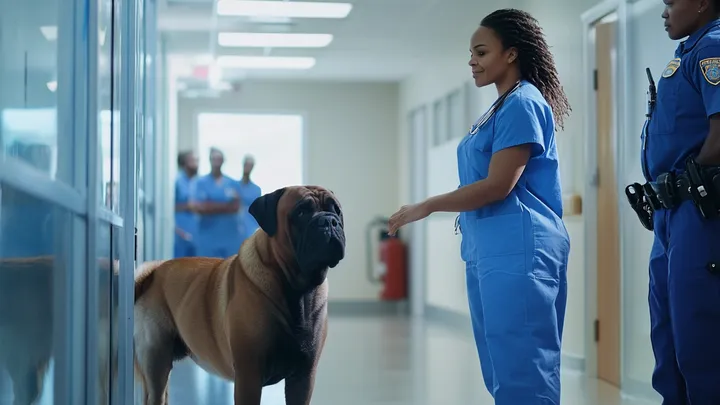 El personal se queda helado cuando un perro entra en el hospital con este..