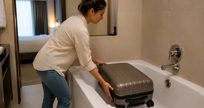 Here’s Why You Should Always Put Your Suitcase In The Hotel Bathtub First — It Could Save You A Huge Headache Later