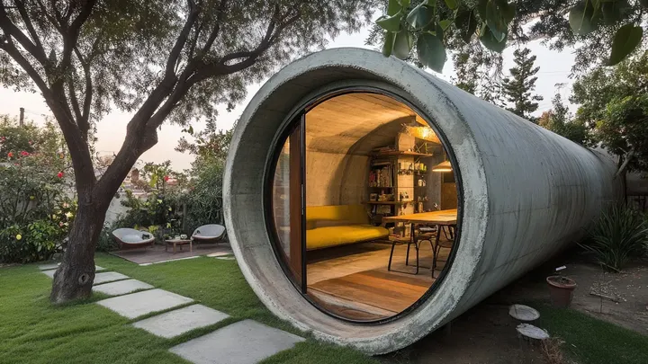 This 75-Year-Old Man Lives Almost All His Life in This Cement Pipe House