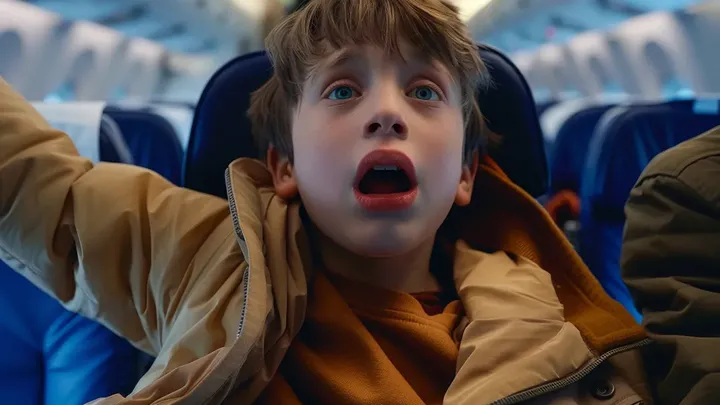 Boy Keeps Making Strange Hand Signals During Flight - When Stewardess Realizes Why, She Orders the Plane To Land