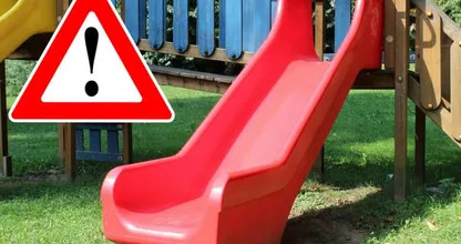 Parents beware: don’t let your children go off slides in hot weather