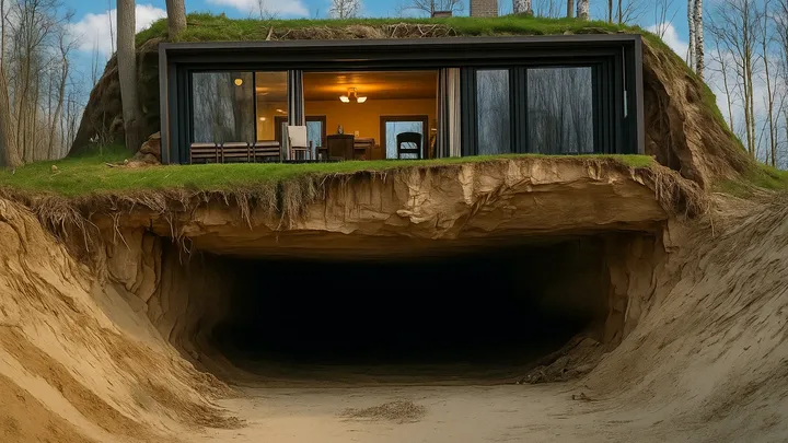 Du denkst, es ist nur ein normaler Tunnel unter einem Haus, aber warte, bis du das Innere siehst!