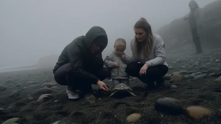 Dying baby turtle saved by family in Ireland