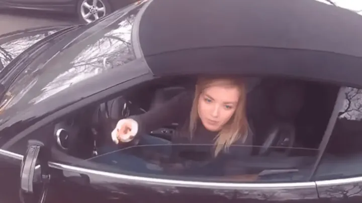 Motorista de caminhão se vinga da mulher rica que o bloqueou na estrada