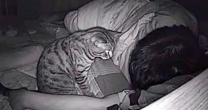 Man plaatst camera omdat hij ’s nachts geen adem krijgt, ontdekt dan waarom