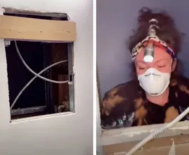 Toen deze vrouw haar badkamerspiegel van de wand haalde, onthulde ze een duister geheim