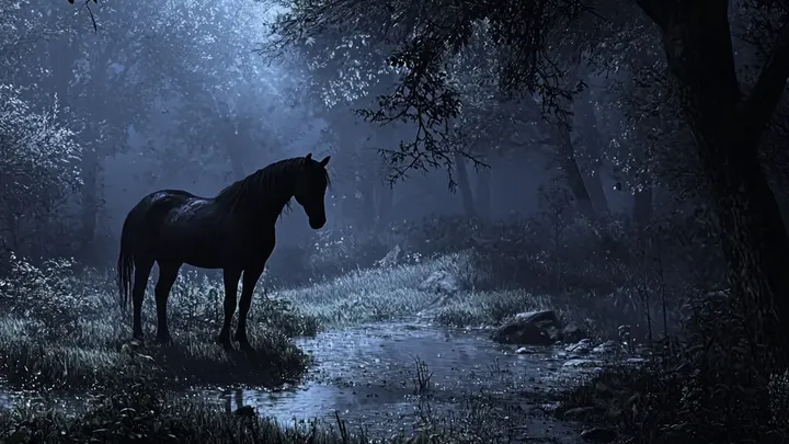 Fazendeiro encontra cavalo desaparecido após 8 meses - quando ele se aproxima, um calafrio percorre sua espinha