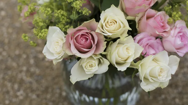 THIS is why you should pour a splash of soda in with your flowers! The effect is amazing!