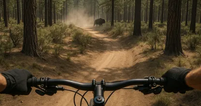 Helmet Cam Captures Biker’s Escape From “Charging Beast” in Mountains