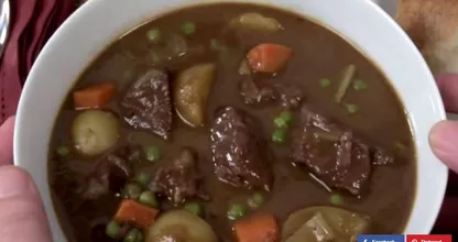Rezept: schmackhafter Rindfleisch-Eintopf.