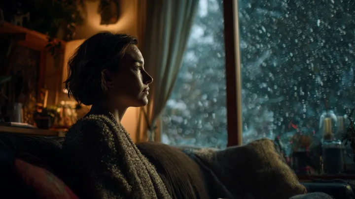 Ela abriga uma mulher idosa em uma tempestade de neve. No dia seguinte, um milionário aparece e tudo muda..