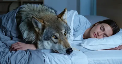 Woman Thought She Could Sleep Safely With Her Pet Wolf Every Night, Until The Vet Showed Her The Startling Truth