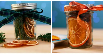 Hmm! This "Christmas in a jar" will make your home smell wonderful during the holidays!