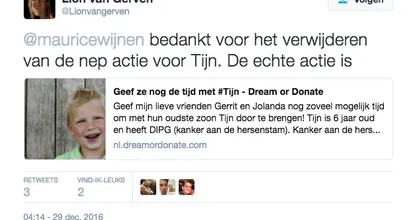 Schandalig: fraudeurs doen zich voor als de ouders van lakkende Tijn.. Dit kan toch niet?