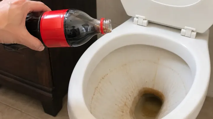 Echa medio litro de Coca-Cola en el retrete y el resultado es sorprendente... ¡Pruébalo tú mismo!