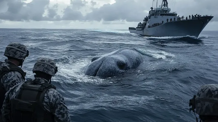 Filmato ritrovato: Un marine si trova faccia a faccia con una creatura gigante sott'acqua