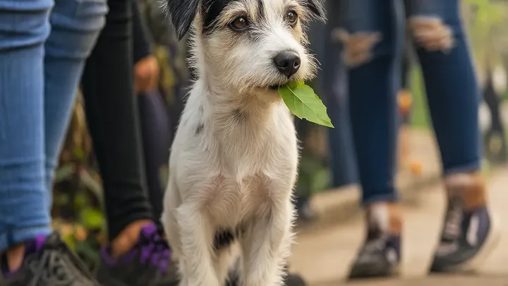 Cão de rua deixa cair uma folha na loja todas as manhãs - um dia, o dono da loja a segue