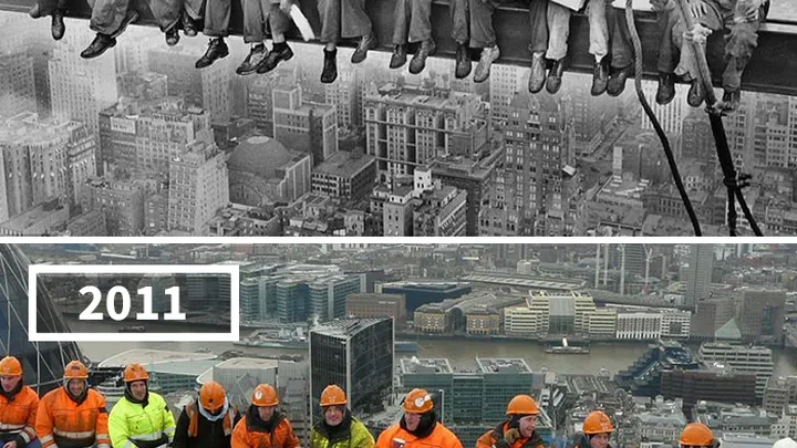 These photo's were taken 100 years apart and it's crazy how much the world has changed!