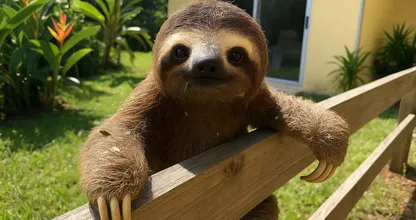 Sloth Appears at Back Door Every Morning – What It’s Guarding Leaves Family Speechless