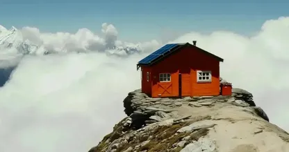 Man lives in a shed high up in the mountains