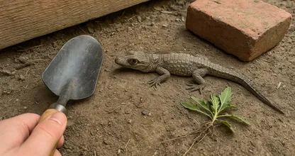 Woman Finds Tiny Lizard Near Garden Shed – What It Grows Into Leaves Her Frozen