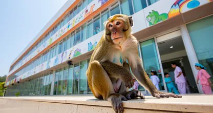 Monkey Visits Children’s Hospital Every Day – The Reason Why Will Melt Your Heart